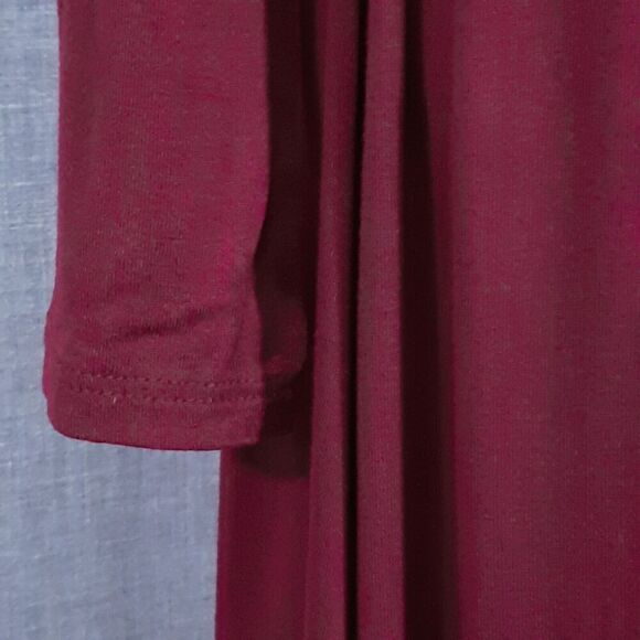 Mother Bee Maternity Maxi Dress Size Small Long Sleeve Cowl Neck Maroon Stretch - Picture 7 of 14